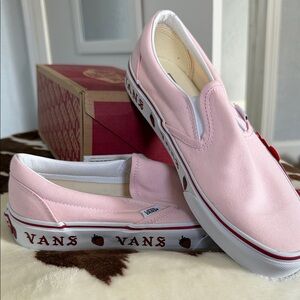 Vans unisex pink strawberry slip ons Men’s 7.5 Women’s 9